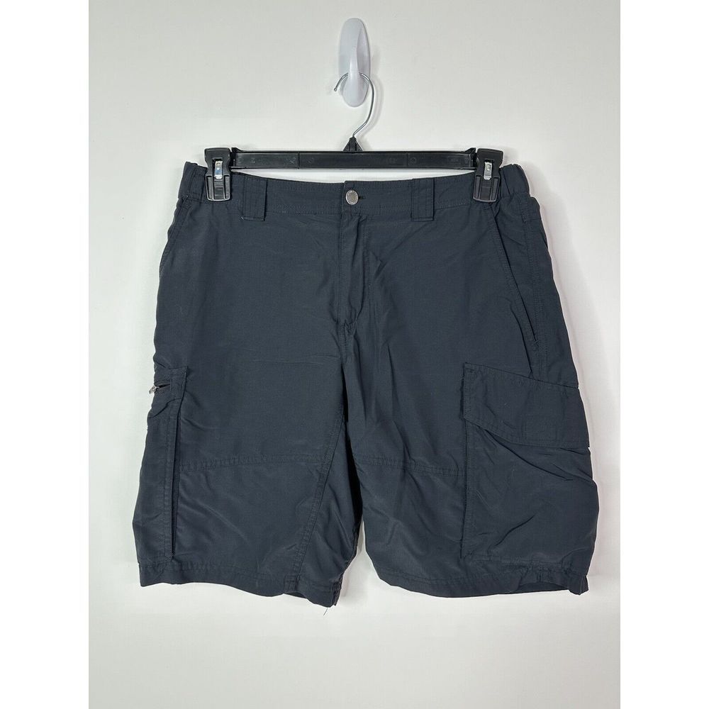 Columbia Shorts Men's 32 Kestrel Trail Cargo 10"‎ Pockets Hiking Outdoors Black